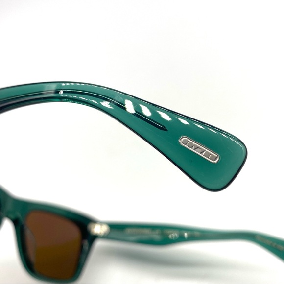 NEW OLIVER PEOPLES MS. OLIVER TRANSLUCENT DARK TEAL ITALY WAYFARER SUNGLASSES - Picture 3 of 7